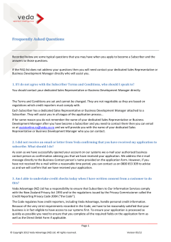 Frequently Asked Questions