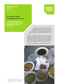The right to seeds and biological diversity