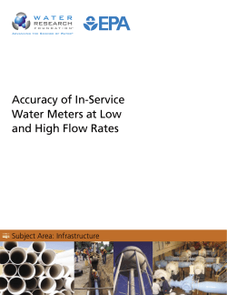 Accuracy of In-Service Water Meters at Low and High Flow Rates