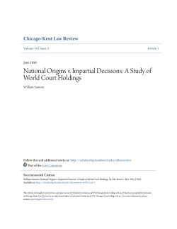 National Origins v. Impartial Decisions