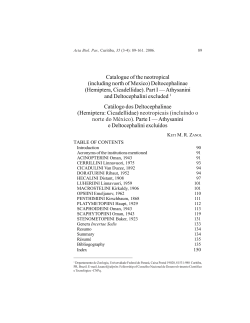 Catalogue of the neotropical (including north of Mexico)
