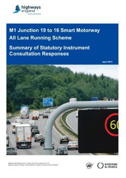 M1 Junction 19 to 16 Smart Motorway All Lane Running Scheme