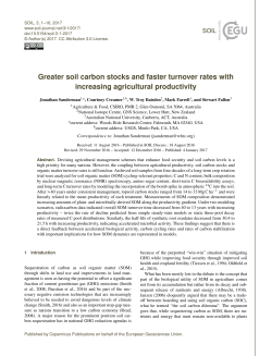 Greater soil carbon stocks and faster turnover rates with increasing