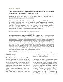 Evaluation of a Circumference-based Prediction Equation to Assess