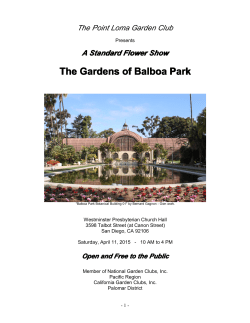 The accepted format for a Flower Show Schedule