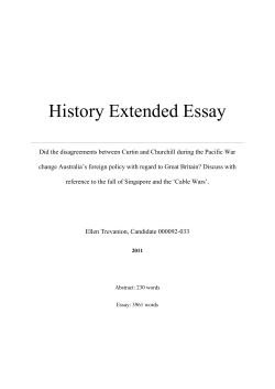 History Extended Essay