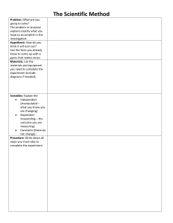 The Scientific Method