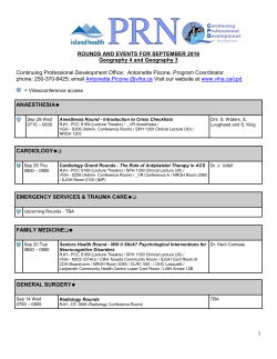 1 ROUNDS AND EVENTS FOR SEPTEMBER 2016 Geography 4