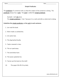 Simple Predicates