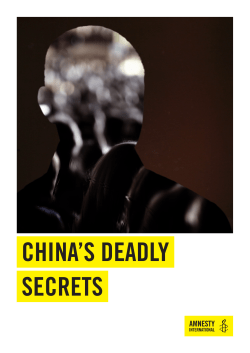 China`s deadly secrets - Amnesty International Schweiz