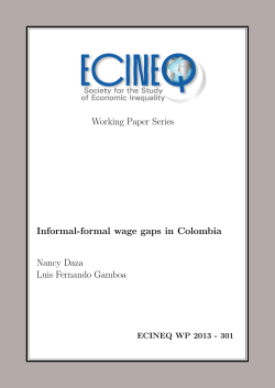 Informal-formal wage gaps in Colombia