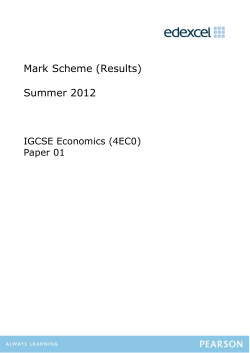 Mark scheme - Paper 1 - Edexcel