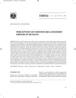 perception of emotion-related body odours in humans