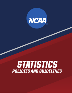 Statistics Policies and Guidelines