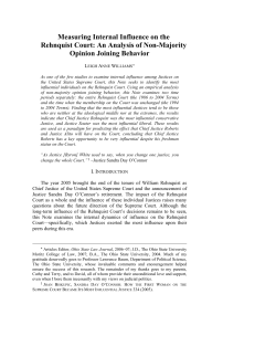 Measuring Internal Influence on the Rehnquist Court: An Analysis of