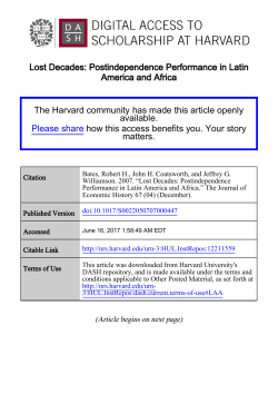 Lost Decades: Postindependence Performance in Latin America