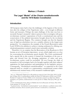 of the Charte constitutionnelle and the 1818 Baden Constitution