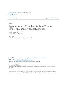 Applications and Algorithms for Least Trimmed Sum of Absolute