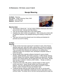 Lesson 5 - Navajo Weaving