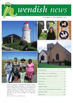 pdf newsletter - Wendish Heritage Society | Australia