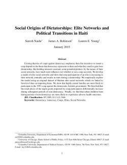 Social Origins of Dictatorships: Elite Networks