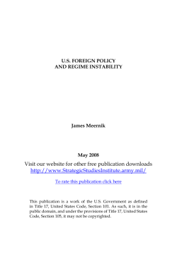 US Foreign Policy and Regime Instability