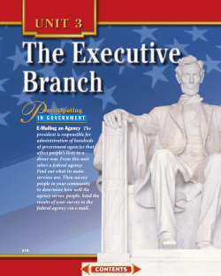 Chapter 8: The Presidency