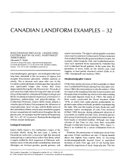 canadian landform examples - 32 - Earth and Atmospheric Sciences