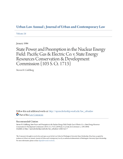 State Power and Preemption in the Nuclear Energy Field: Pacific