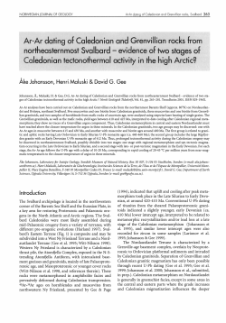 Ar-Ar dating of Caledonian and Grenvillian rocks from