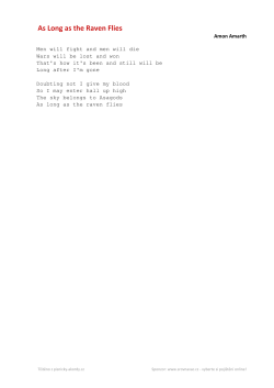 Amon Amarth As Long as the Raven Flies - Pisnicky