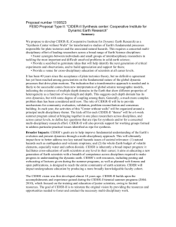 CIDER-II proposal narrative