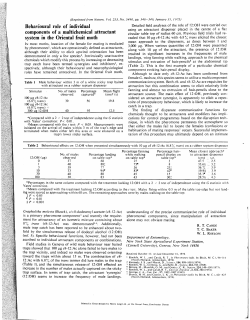 Behavioural role of individual components of a multichemical