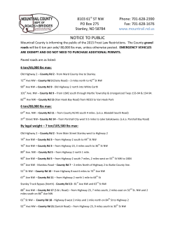 notice to public - Mountrail County