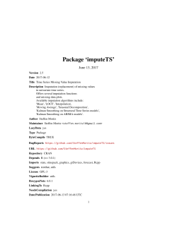 Package `imputeTS`