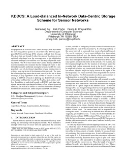 KDDCS: A Load-Balanced In-Network Data