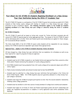 NJ STARS II Fact Sheet