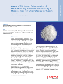 Assay of Nitrite and Determination of Nitrate Impurity in Sodium