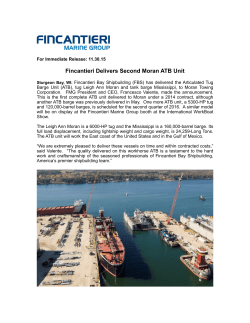 Fincantieri Delivers Second Moran ATB Unit