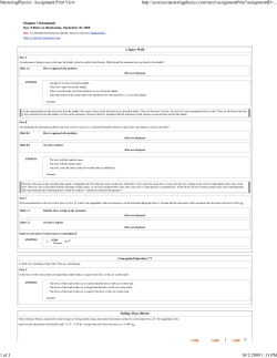 MasteringPhysics: Assignmen