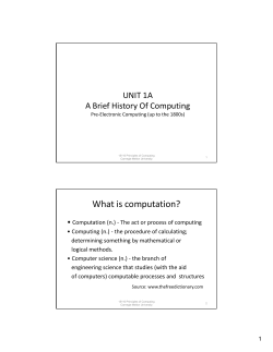 History of Computing - CMU School of Computer Science