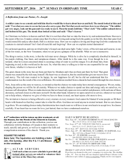 september 25 , 2016 26 sunday in ordinary time