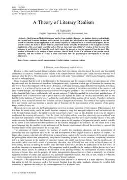 A Theory of Literary Realism