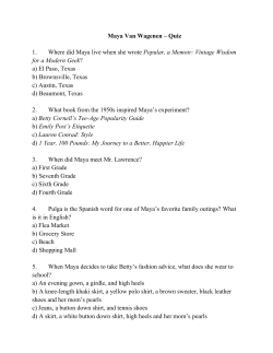 Maya Van Wagenen &ndash; Quiz 1. Where did Maya live when she wrote