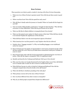 Rose Fortune - Historica Canada Education Portal