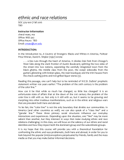 SOC 379 - Ethnic and Race Relations