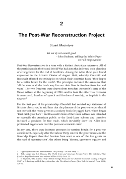 2 The Post-War Reconstruction Project - ANU Press