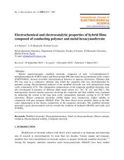 Electrochemical and electrocatalytic properties of hybrid films