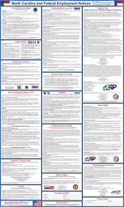 North Carolina and Federal Employment Notices