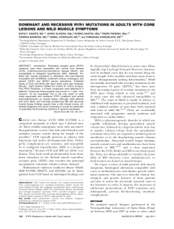 Dominant and recessive RYR1 mutations in adults with core lesions